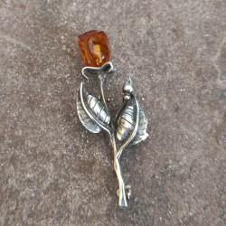 Broche de Plata con Ámbar