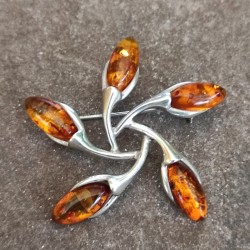Broche de Plata con Ámbar
