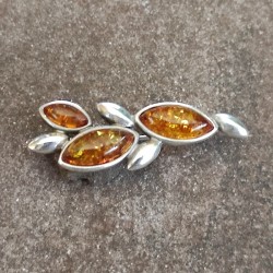 Broche de Plata con Ámbar