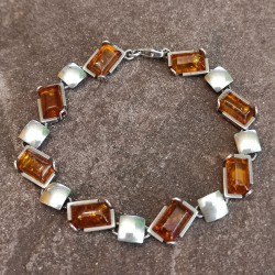 Pulsera de Plata con Ámbar