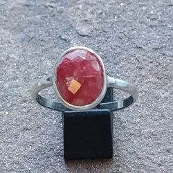 Anillo de Plata con Rubí...