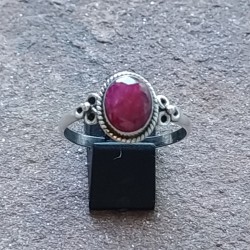 Anillo de Plata con Rubí...