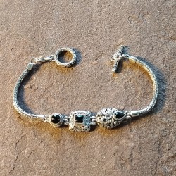 Pulsera de Plata con Ónix...