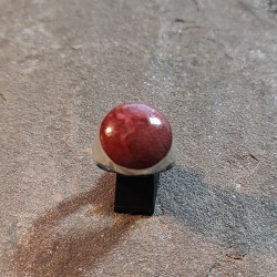 Anillo de Plata con Coral