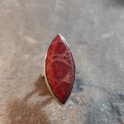 Anillo de Plata con Coral...