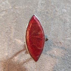 Anillo de Plata con Coral...