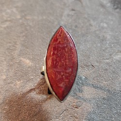 Anillo de Plata con Coral...