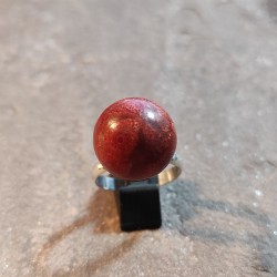 Anillo de Plata con Coral