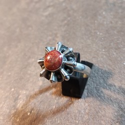 Anillo de Plata con Coral