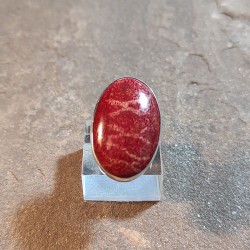 Anillo de Plata con Coral...