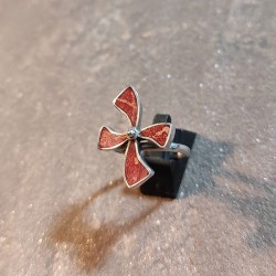 Anillo de Plata con Coral...