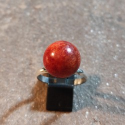 Anillo de Plata con Coral