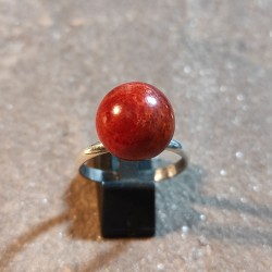 Anillo de Plata con Coral