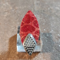 Anillo de Plata con Coral...