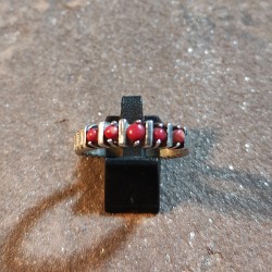 Anillo de Plata con Coral