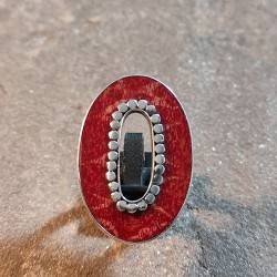 Anillo de Plata con Coral