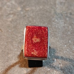 Anillo de Plata con Coral...