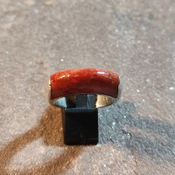 Anillo de Plata con Coral