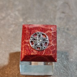 Anillo de Plata con Coral...