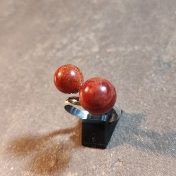 Anillo de Plata con Coral...