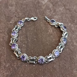 Pulsera de Plata con Amatista
