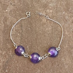 Pulsera de Plata con Amatista