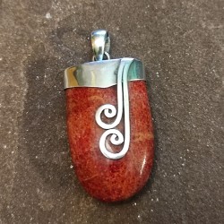 Colgante de Plata con Coral