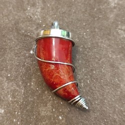 Colgante de Plata con Coral