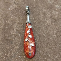 Colgante de Plata con Coral