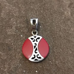Colgante de Plata con Coral