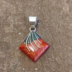 Colgante de Plata con Coral