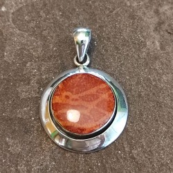 Colgante de Plata con Coral