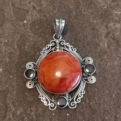Colgante de Plata con Coral