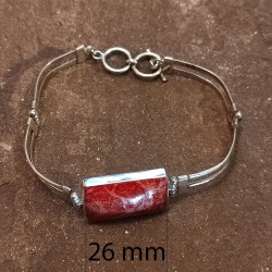 Pulsera de Plata con Coral