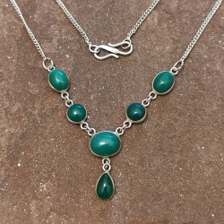 Collar de Plata con Ónix Verde