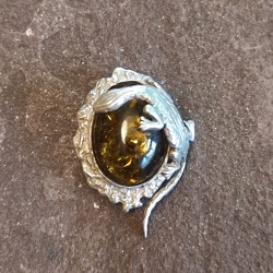 Broche de Plata con Ámbar