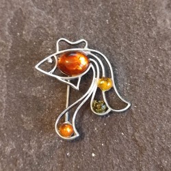 Broche de Plata con Ámbar