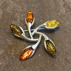 Broche de Plata con Ámbar