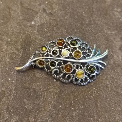 Broche de Plata con Ámbar