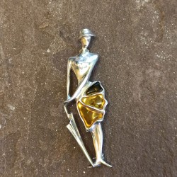 Broche de Plata con Ámbar
