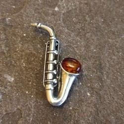 Broche de Plata con Ámbar