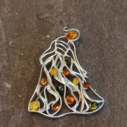 Broche de Plata con Ámbar