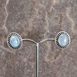 Pendientes Botón de Plata...