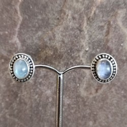 Pendientes Botón de Plata...