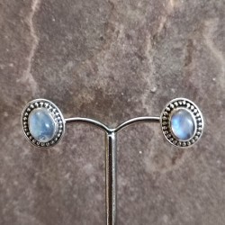 Pendientes Botón de Plata...