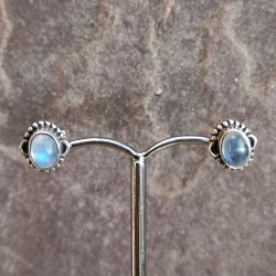 Pendientes Botón de Plata...