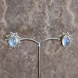 Pendientes Botón de Plata...