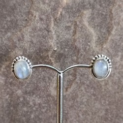 Pendientes Botón de Plata...