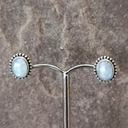 Pendientes Botón de Plata...