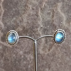 Pendientes Botón de Plata...